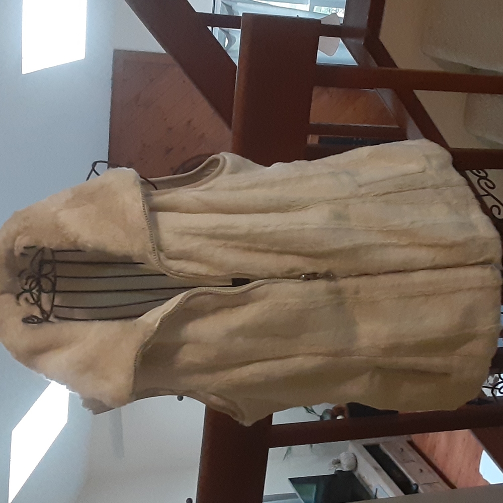 Faux fur vest.